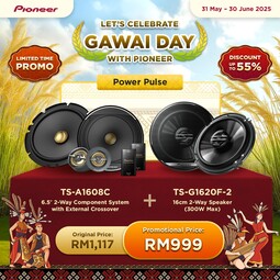 Pioneer Gawai Promo 2025: Power Pulse Package (TS-A1608C + TS-G1620F-2)